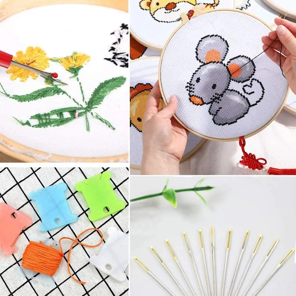 Nonvor 162 шт. Стартовый Набор для вышивки 100 цветов нитки крестом начинающих | Дом и