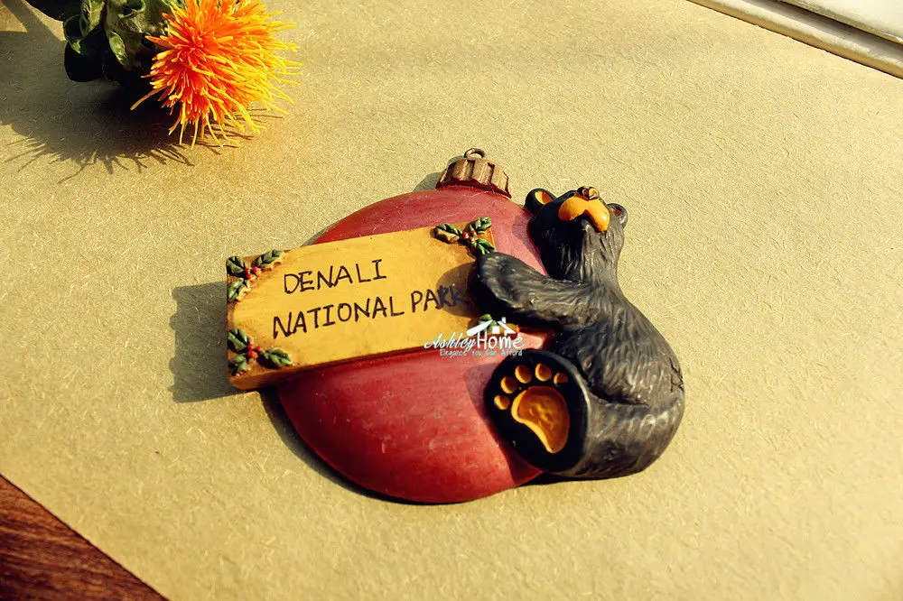 Денали национальный парк США туристический Путешествия Сувенир Черный Медведь 3D