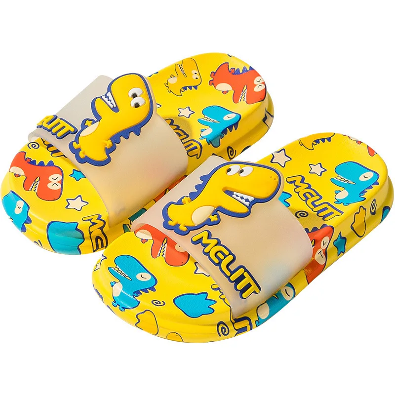 

Children's Sandals 2021 Summer New Cartoon Little Dinosaur Boys And Girls Kindergarten Home Slippers Baby Beach Shoes