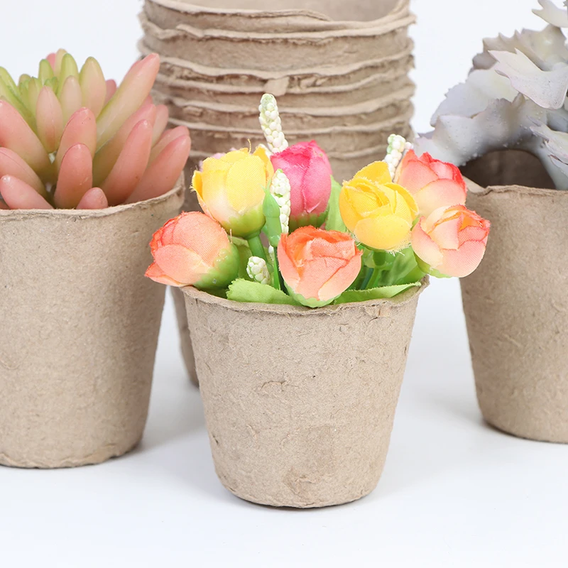 

10/50/100 Pcs Paper Pot Plant Starters Seedling Herb Seed Nursery Cup Kits Organic Biodegradable Eco-Friendly Home Cultivation