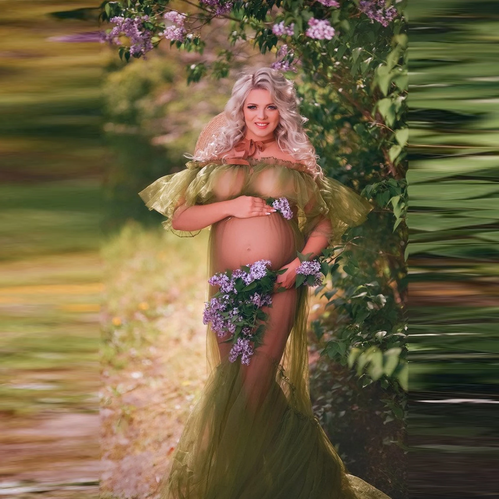 

Соблазнительные Свадебные халаты из тюля для беременных длинное платье с открытыми плечами просвечивающее женское платье макси для фотосъ...