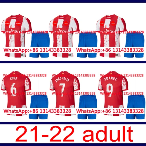 

Top Quality SUAREZ CORREA men shirt 2021 22 Atletico MadridES M.LLORENTE DIEGO COSTA LEMAR shirt JOAO FELIX SAUL new Home