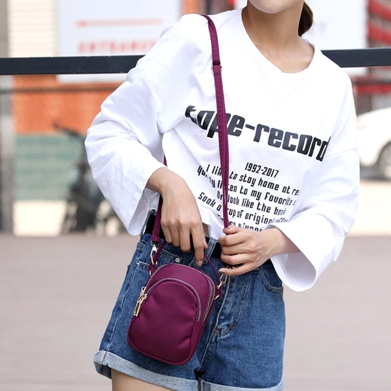 

Women Crossbody Zipper Mobile Phone Sport Shoulder Bag Handbag Wrist Purse Gift J60D