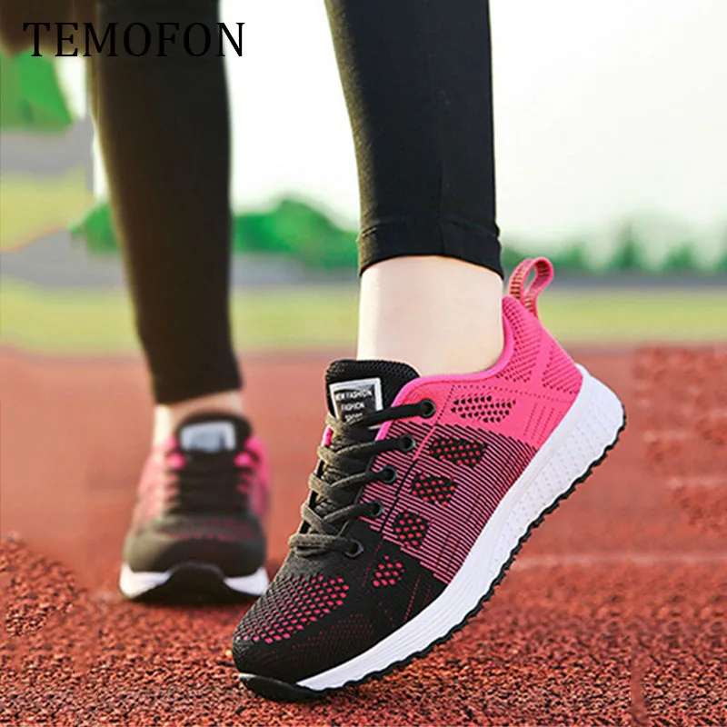 TEMOFON/Повседневная обувь Женские кроссовки с дышащей сеткой Кроссовки для бега