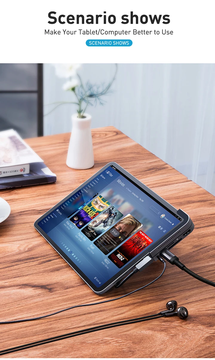 Baseus Мульти USB C концентратор к HDMI USB 3,0 type C концентратор для iPad Pro несколько портов USB-C type-C usb-хаб адаптер для MacBook Pro Air