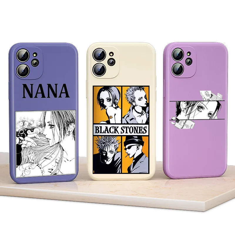 

Oosaki Nana Anime Liquid Silicone Soft Cover For Apple IPhone 13 12 Mini 11 Pro XS MAX XR X 8 7 6S SE Plus Phone Case
