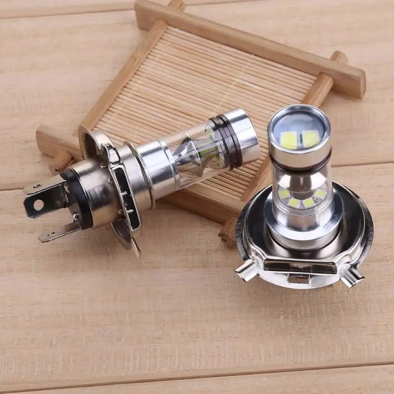 2 шт. H4 100W 2828 20SMD 8000K светодиодный Противотуманные фары Дневные Фары Лампы Высокой