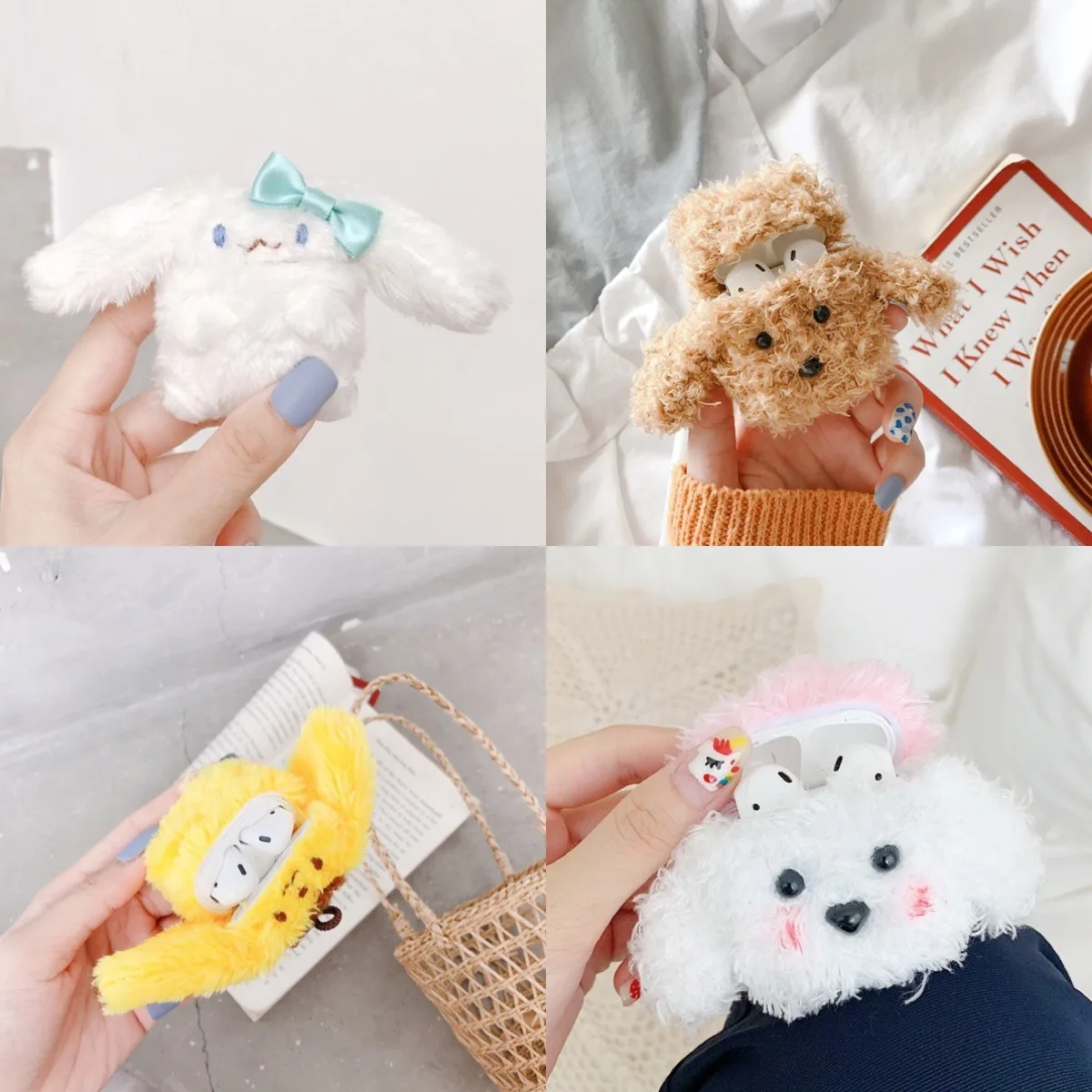 for Airpods case1 2 Funny 3D Cute Cartoon Headphone Case shock drop Teddy dog radish rabbit doll Ear Pads earpods cover | Электроника