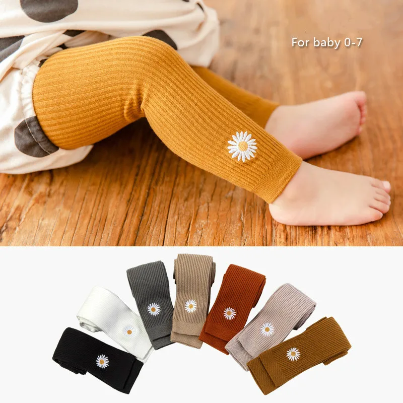 Весенне осенние длинные штаны для маленьких девочек вышитые леггинсы г.