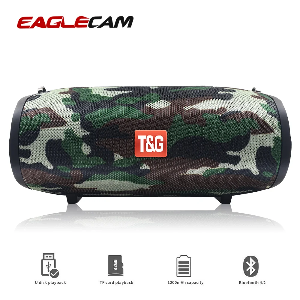 Портативный Bluetooth динамик 20 Вт Беспроводная бас Колонка водонепроницаемый