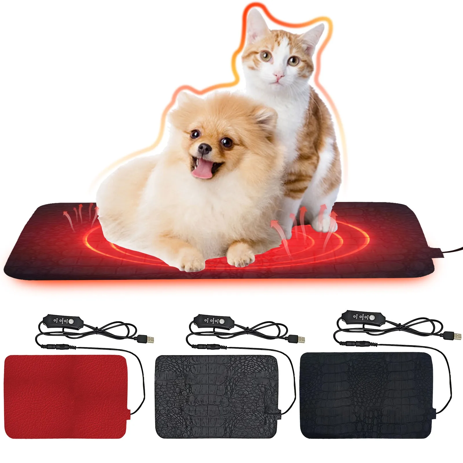 

Pet Dog Cat Heat Pad Waterproof Moisture-proof Climbing Pet Heating Warm Pad Temperature Control Mat For Mammal Reptile #M