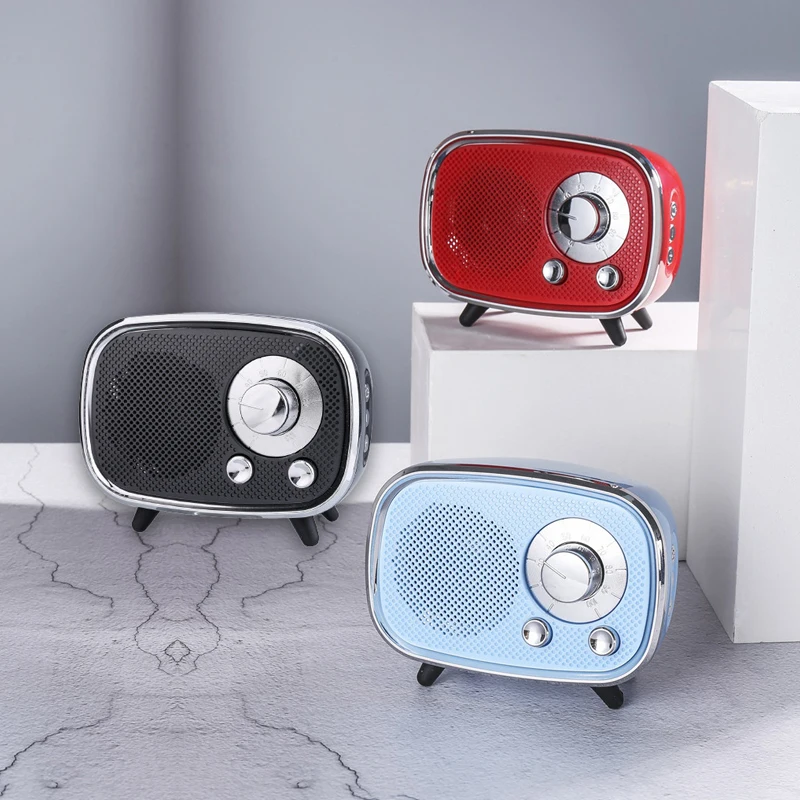 Портативный беспроводной мини динамик с USB радио FM Bluetooth простой модный в стиле
