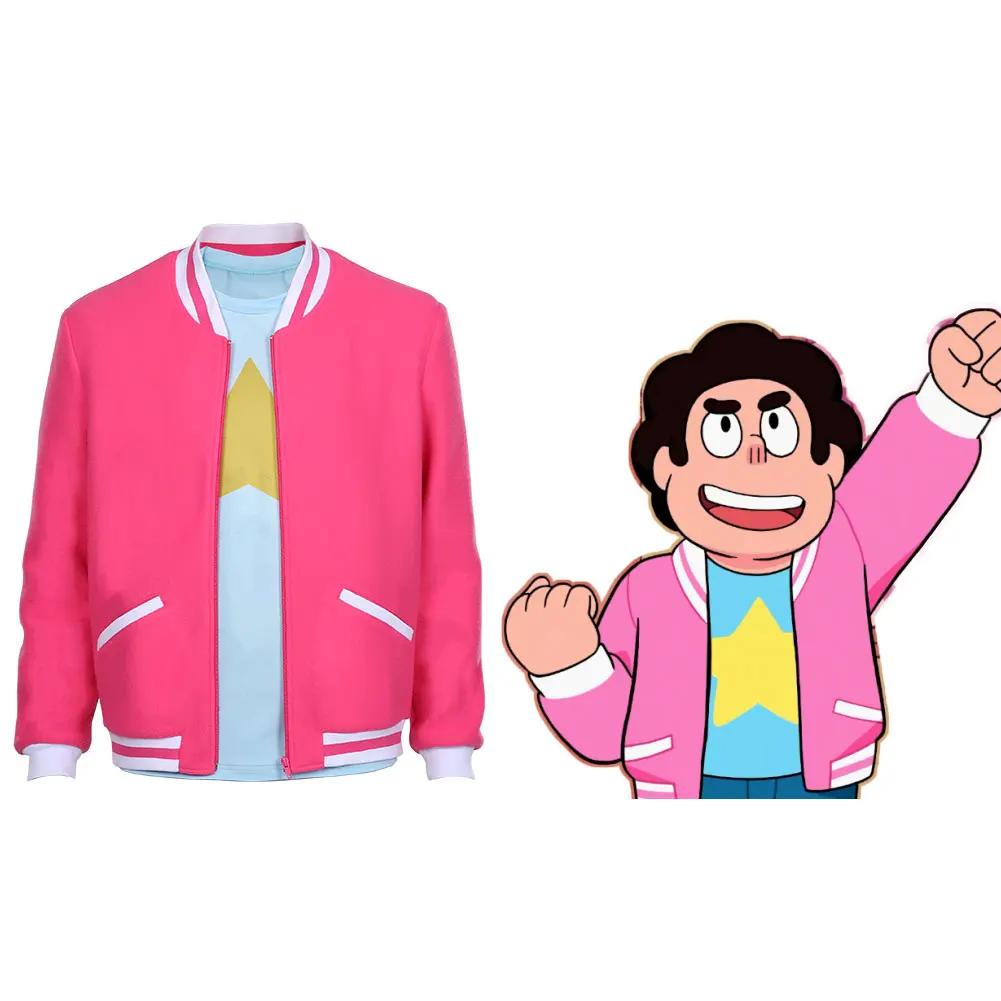 

Steven Universe: The Movie-Steven Universe Cosplay Costume Zip Up Jacket Coat T-Shirt Halloween Carnival Costume Adult
