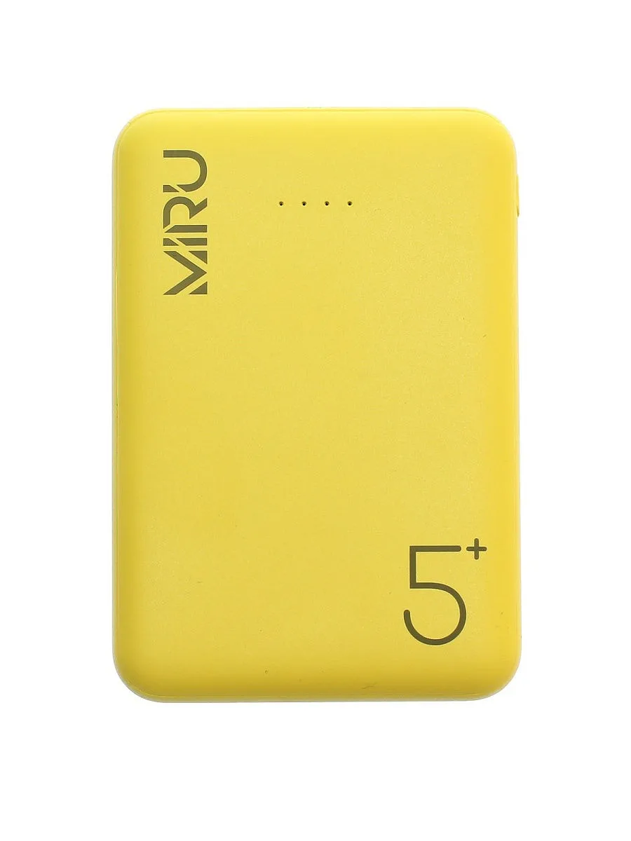 Внешний аккумулятор MIRU Li Pol 5000 mAh желтый|Внешние аккумуляторы| |