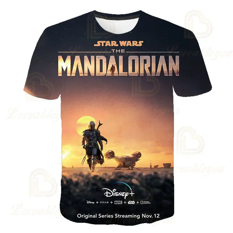 2021 Детская футболка с 3D-принтом мандалор Yota мужские женские детские летние топы