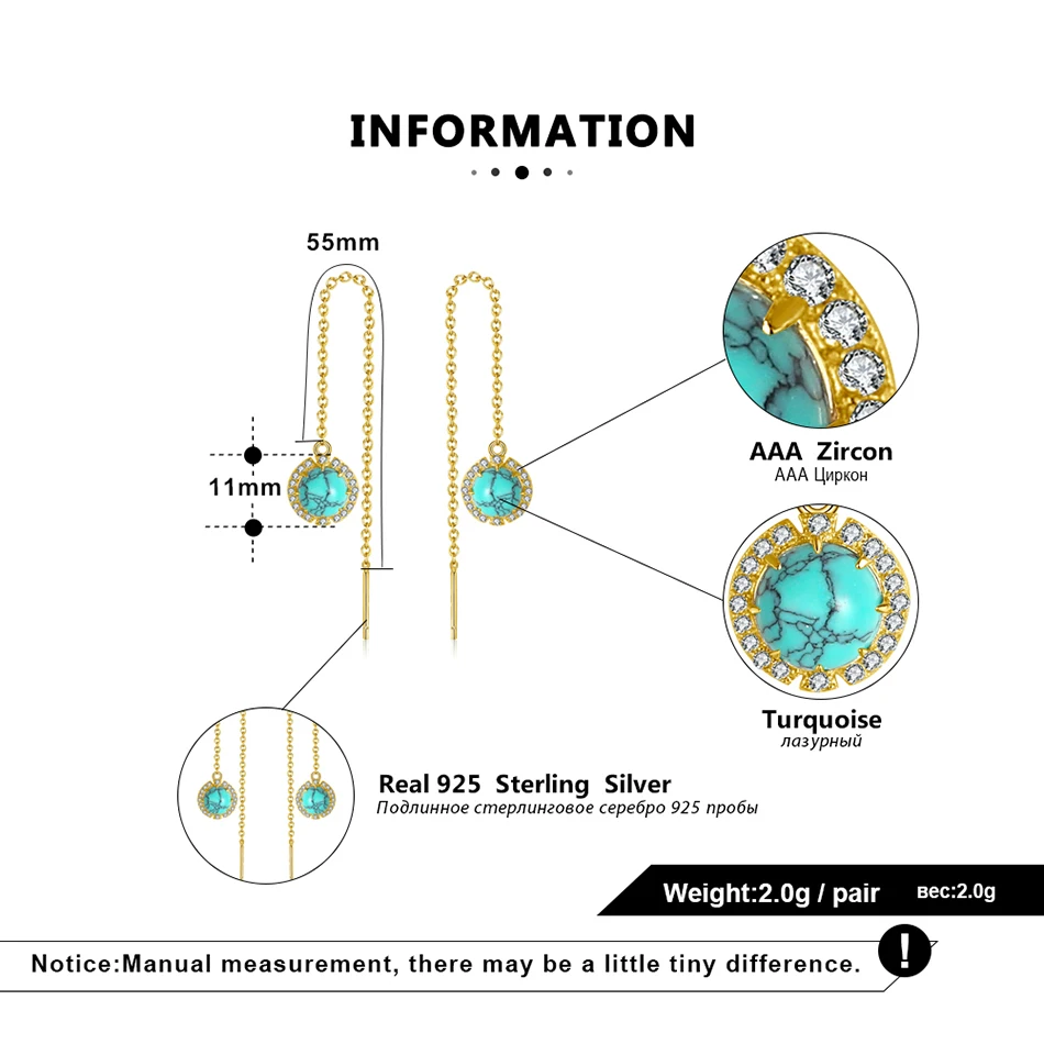 ORSA JEWELS, настоящее 925 Висячие серьги из серебра 925 пробы, натуральный камень, идеальная полировка, серебряные серьги, модные женские ювелирные изделия, ASE74