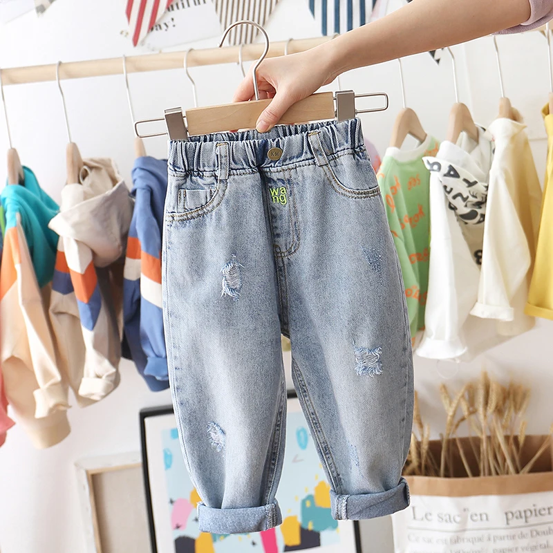 Высококачественные джинсы для мальчиков Новинка весна лето 2020 маленьких