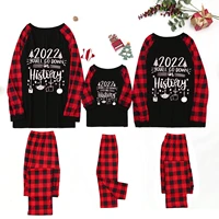 christmas family clothes set fashion adult kids pajamas set cotton nightwear sleepwear red pyjamas matching family outfits