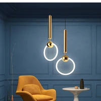modern pendant lamp nordic simple ring chandelier living room bedroom bedside dining room cafe restaurant hanging lighting