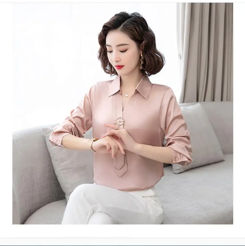 

2021 spring and autumn Summer Long sleeve Women's shirt