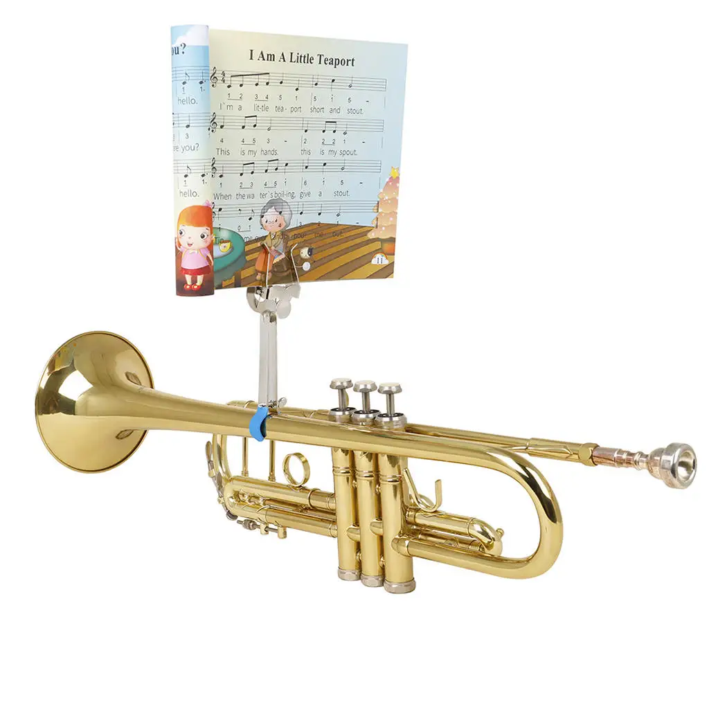Sheet Music Clamp-on Holder Trumpet Clip for Trumpet/Cornet/French Horn |