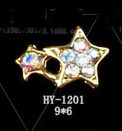 HY-1201 10pcs 10 шт./лот, сплав нейл-арта 3d с плоской задней частью красочные бриллианты ювелирные изделия Стразы для ногтей Советы украшения - Цвет: HY-1201 10pcs