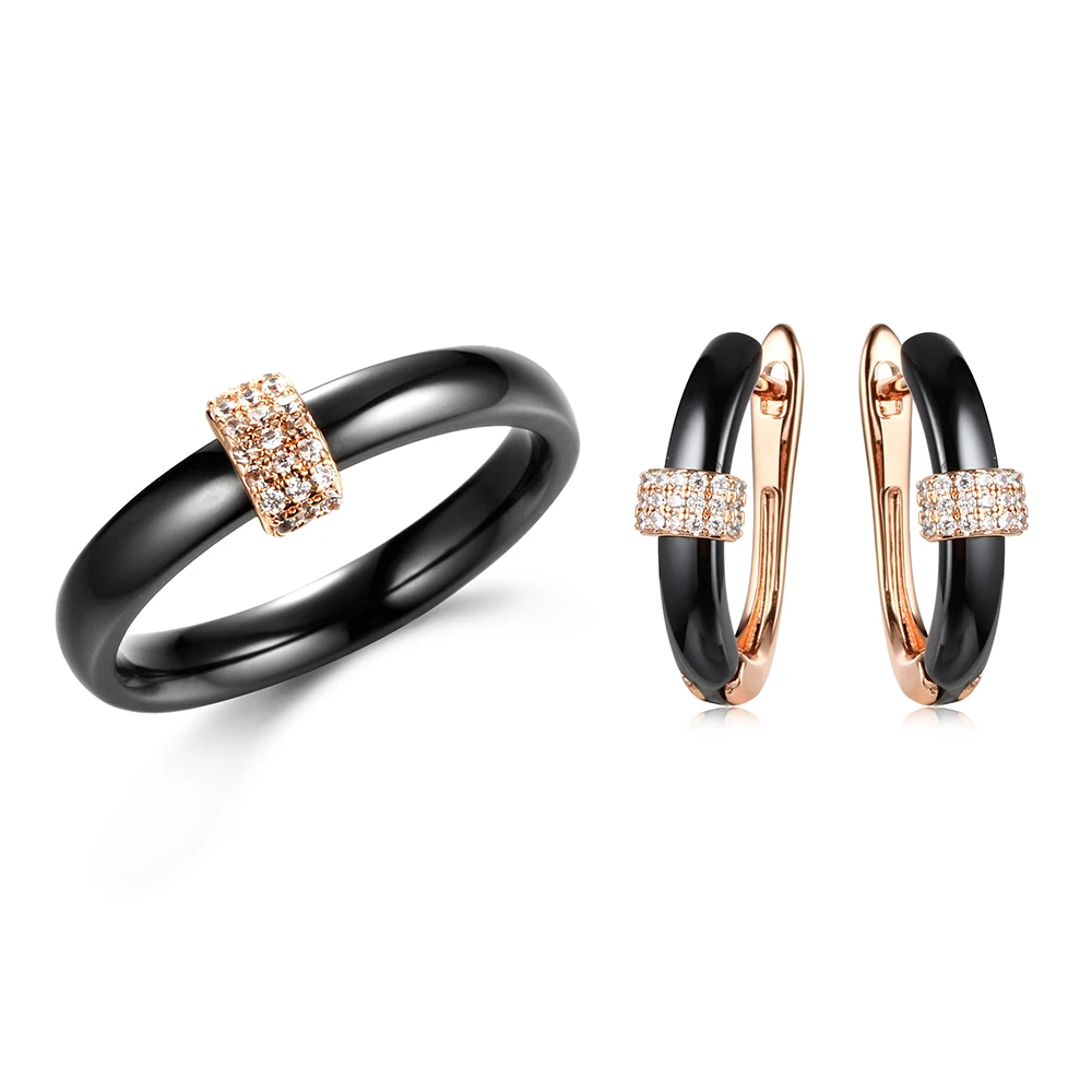 

Ring Earrings For Women Men's Rings Couple Rings Ceramic 2021 Trend Jewelry Sets For Women DropGifts Wedding Free Shipping