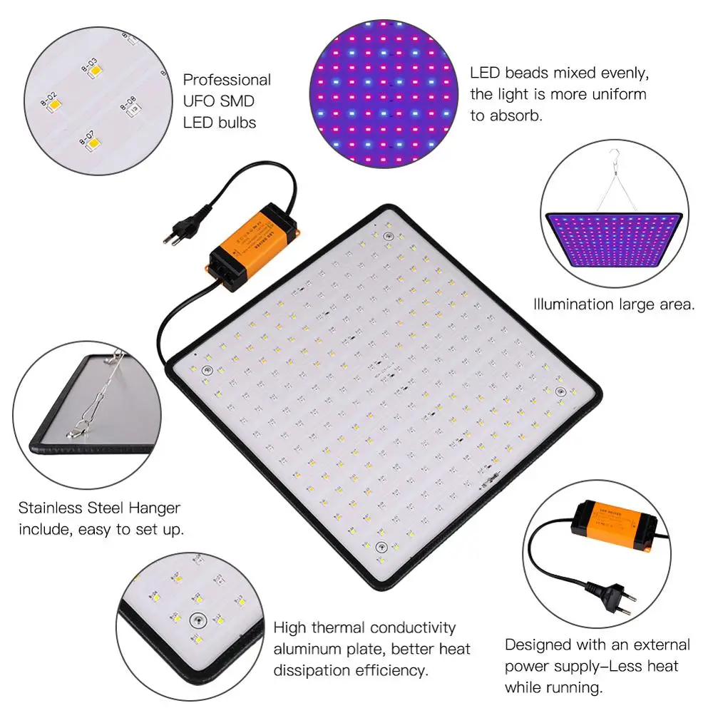 Светодиодсветодиодный комнатная фитолампа полного спектра для выращивания