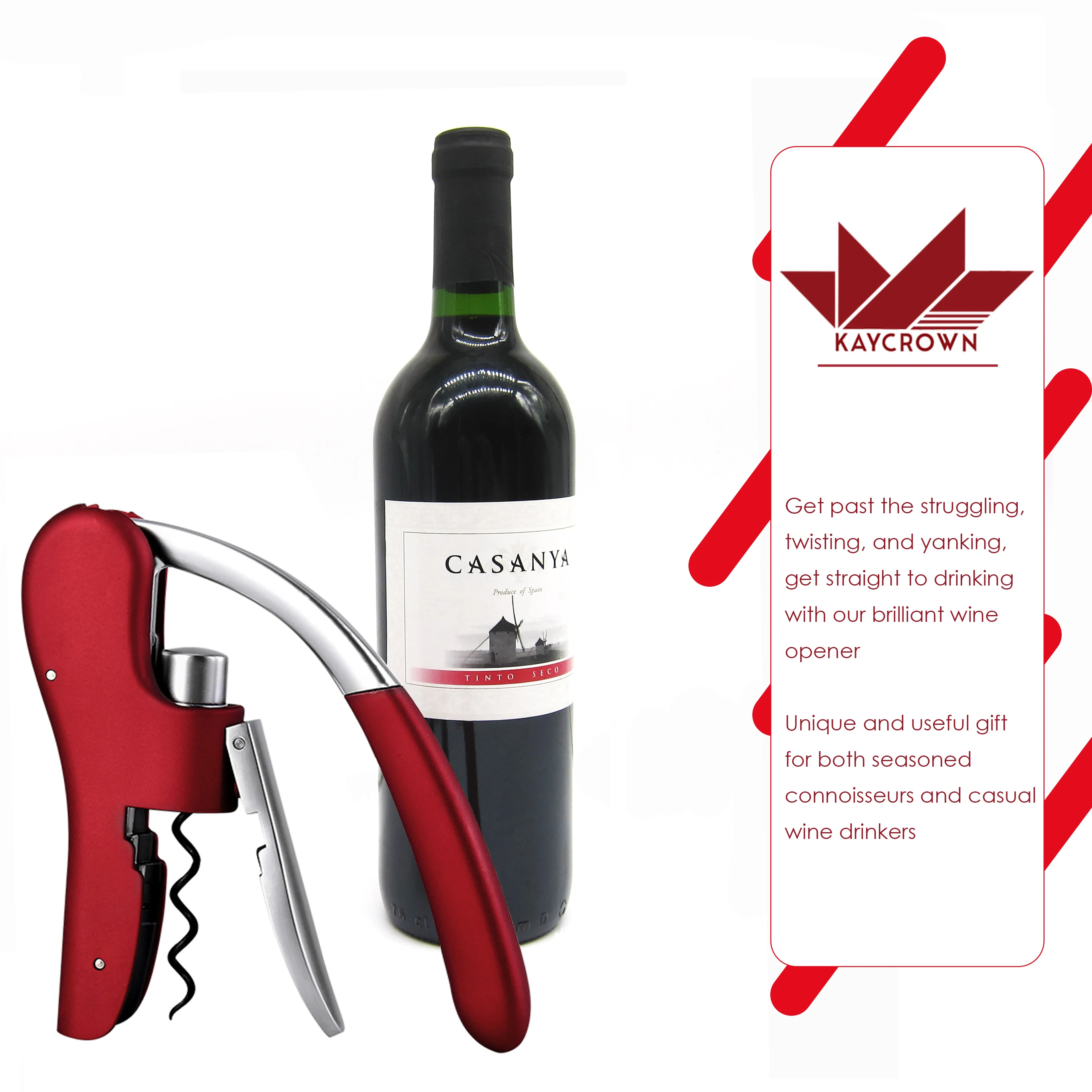 

Professional Wine Opener Wine Bottle Corkscrew Opener with Foil Cutter Premium Rabbit Lever Corkscrew for Wine Kitchen Tools
