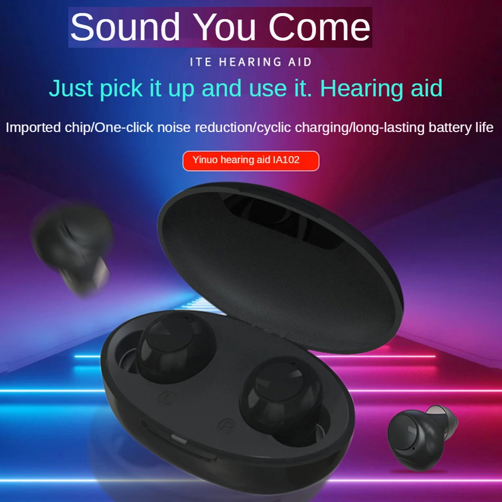 

channel digital chip Rechargeable Hearing aids Low-Noise Invisible In-Ear For Elderly Adult Deaf Seniors audifonos