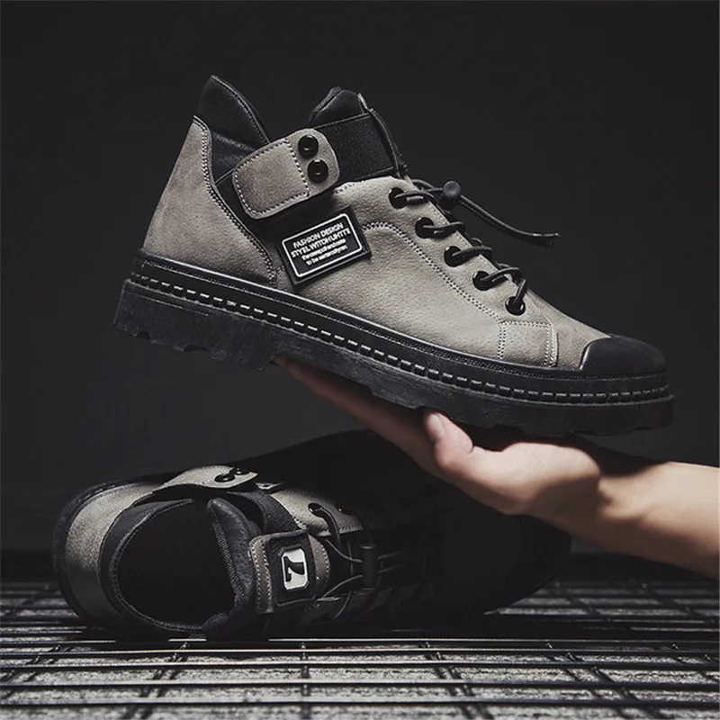

2020 Spring Autumn Shoes Man Breathable Comfortable Casual Shoes Men Big Size Flock Slip On Sneakers Fashion Safety Work Shoes