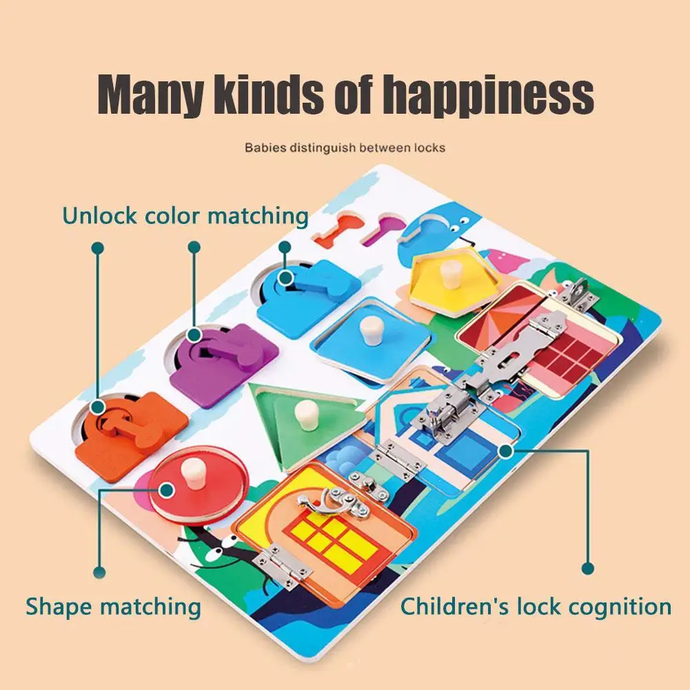 

Open Unlocking Multifunctional Toy Children 1-3 Weeks 2 Years Old Busy Board Baby Puzzle Kindergarten Teaching Aids