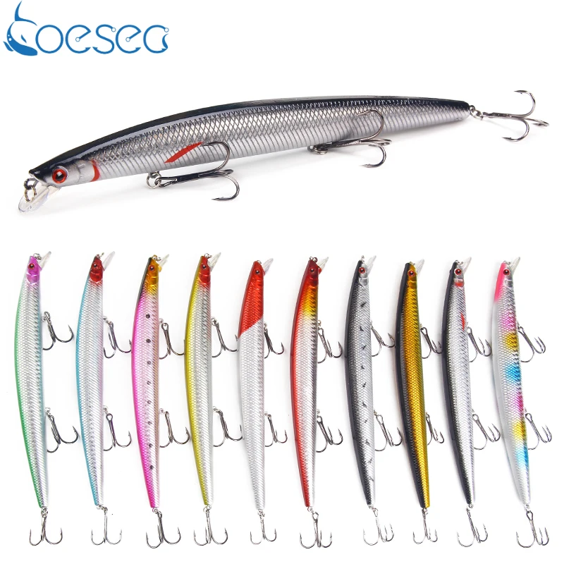

180mm 23g Minnow Lure Hard Plastic Wobbler Fishing Bait