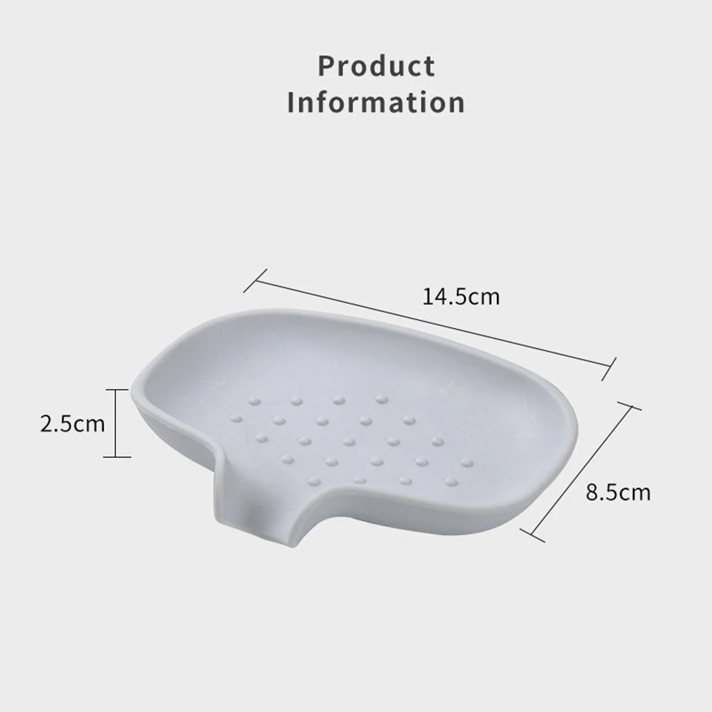 

2Pcs Soap Dishes with Drain Pan Shower/Bathroom Silicone Soap Holder Keep Soap Dry Clean Drain Pan