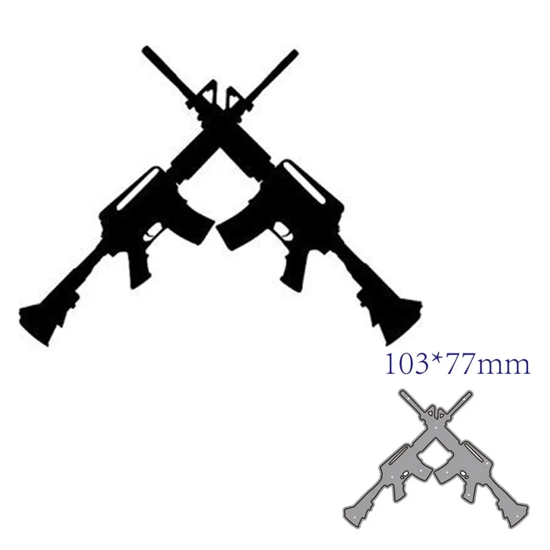 Металлические штампы для вырезания форма пистолета украшение скрапбукинга