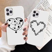 simple lines love heart phone case white candy color for iphone 11 12 mini pro xs max 8 7 6 6s plus x se 2020 xr