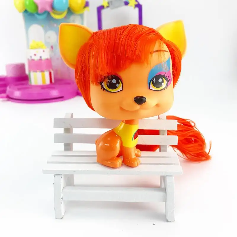

Pet Dog Action Figure Toy VIP Dog Dolls Long Hair Puppy Surprise Toys Collection Girl Gift