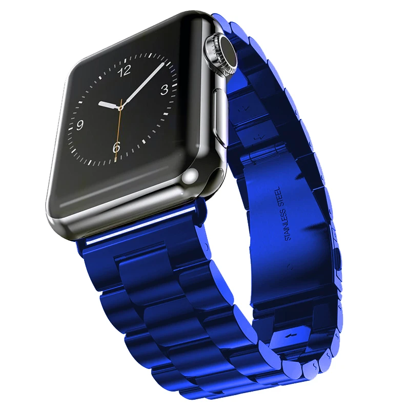 Darkblue ProBefit Нержавеющая сталь ремешок для наручных часов Apple Watch, 42 мм, 38 мм, версия 1/2/3/4(мы продаем только ремешок для часов браслет для наручных часов iWatch серии 4 5 44 мм 40 мм - Цвет ремешка: Darkblue