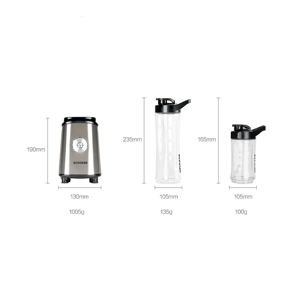 Xiaomi Ocooker Мобильная соковыжималка для детей, фруктов и овощей, машина для приготовления пищи, точечный переключатель, 304 нержавеющая сталь, 8 секунд, машина для супа