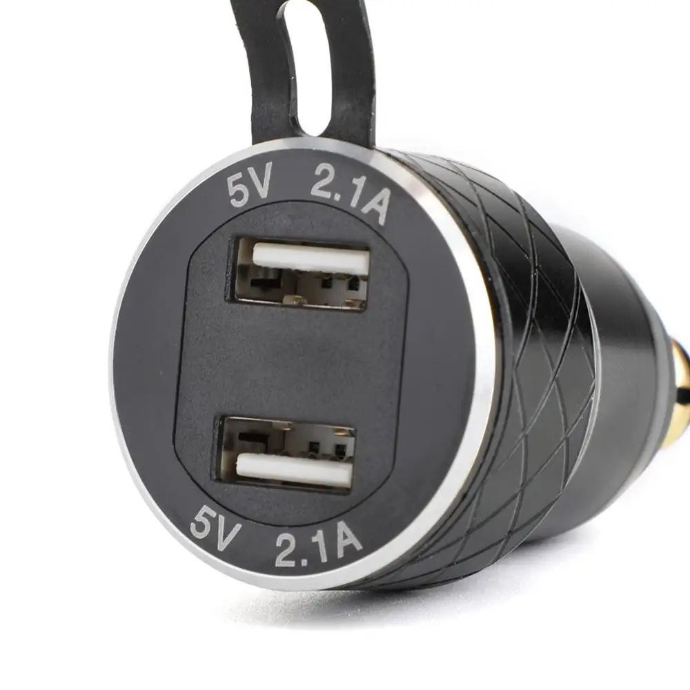 Areyourshop for BMW F800GS F650GS F700GS R1200GS R1200RT EU Plug Dual USB Charger 12-24v 4.2A Voltmeter DIN Socket | Автомобили и