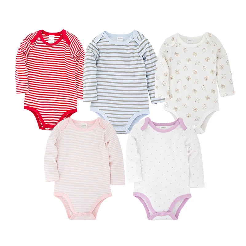 Летняя Пижама Honeyzone 5 шт./компл. Bebe дышащая хлопковая одежда для новорожденных