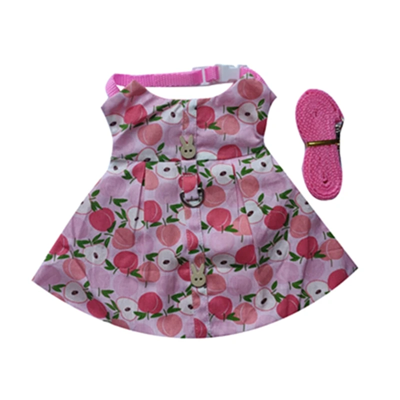 Rabbit Dress Small Animal Outdoor Walking Harness Vest and Leash Set Cute Clothes Chest Strap for Puppy Kitten 2 Sizes | Дом и сад