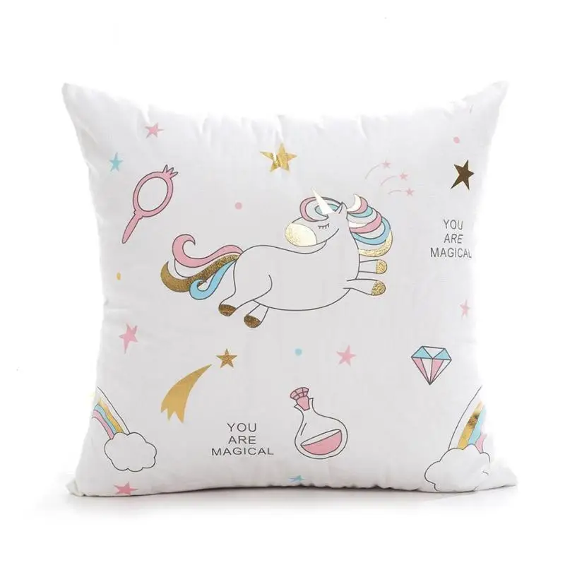 Leeiu размером 45*45 см Подушка Чехол Baby Shower DIY Единорог вечерние украшения для дома