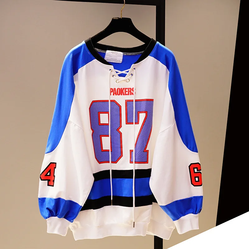 Размера плюс 8XL обхват груди 140 см весенний свитшот пуловер повседневный