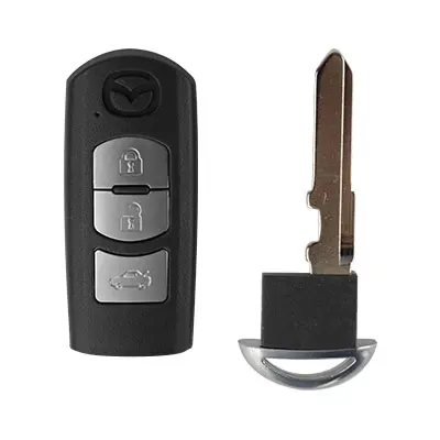 Okeytech 2/3 кнопка ключ дистанционного управления Fob Shell для Mazda X-5 Summit Axela Atenza M3 M6 автоматическое дистанционное управление ключ с Uncut Blade - Цвет: Белый