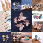 Кольца CAOSHI в форме бабочки для женщин и девочек, изысканные аксессуары для пальцев элегантные украшения, подарок для вечеринки, оптовая продажа