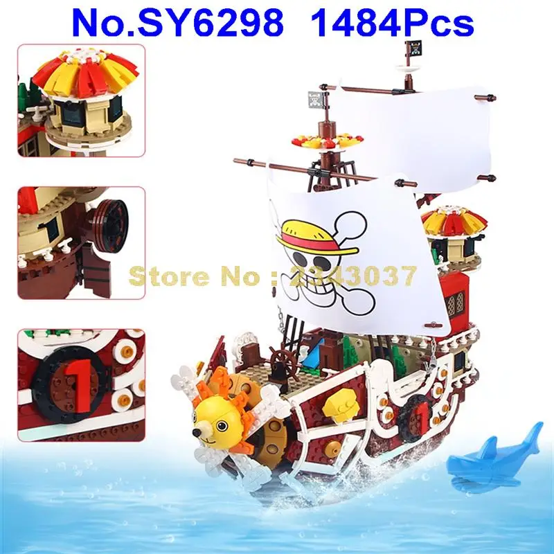 Sy6298 1484 шт. Аниме One Piece пиратский корабль тысяча солни Луффи экшн строительные
