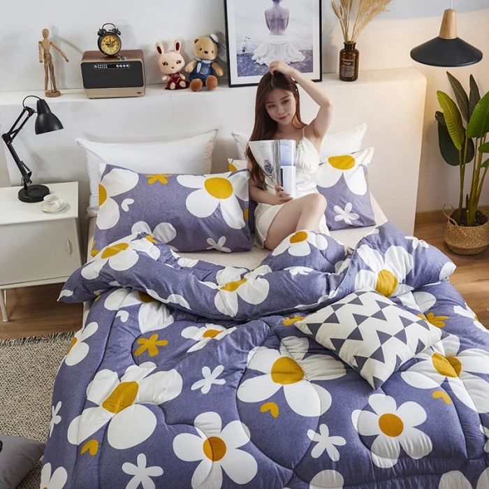 

Winter Thicken Comforter Colorful Thicken Duvet With Stuffing Patchwork Quilt Warm Winter Bed Cover Grey Bedset 220*240, 150*200