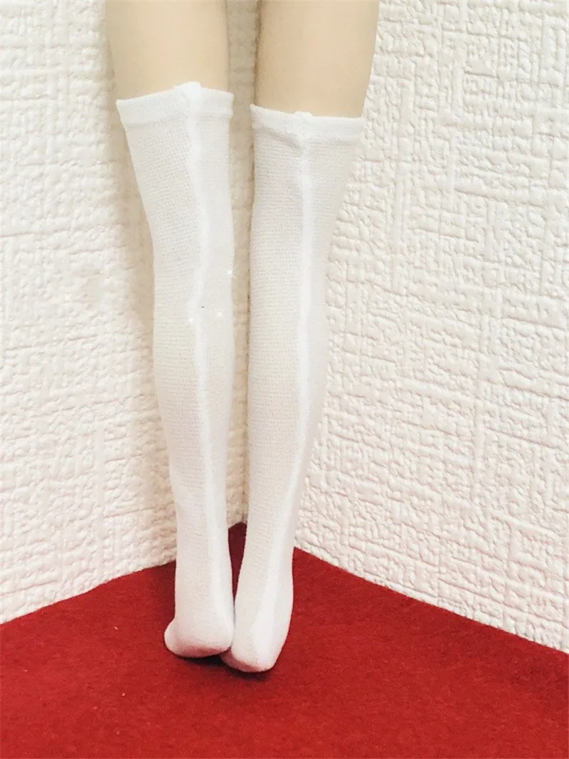 

Handmade 1/6 Female Soldier Black/White Silk Velvet Tube Socks Clothing Accesories Fit 12" Female Action Figure Tbl Ph Body