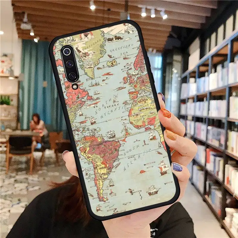 

World Map travel organizer Plans Phone Case For Xiaomi Redmi 7 8 9t 6 9se k20 mi8 max3 lite 9 note 9s 10 pro